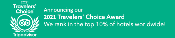 2021 Travelers' Choice award from Tripadvisor